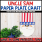Uncle Sam Paper Plate Craft | Memorial Day Craft