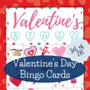 Valentine's Day Bingo Cards - Valentine's Day Classroom party game promotional image